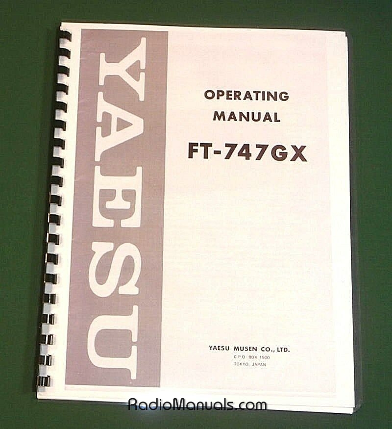 Yaesu FT-747GX Operating Manual - Click Image to Close